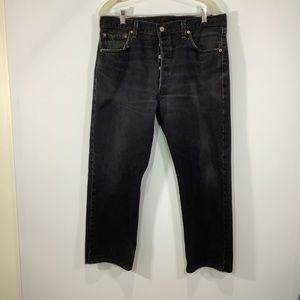 Levi's 501 Black Button Fly Jeans